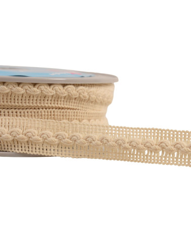 18mm ecru wave braid per meter