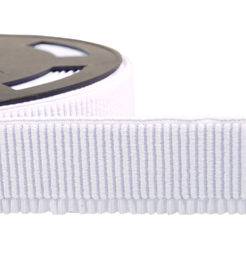 10m reel White ribbed skirt lift elastic