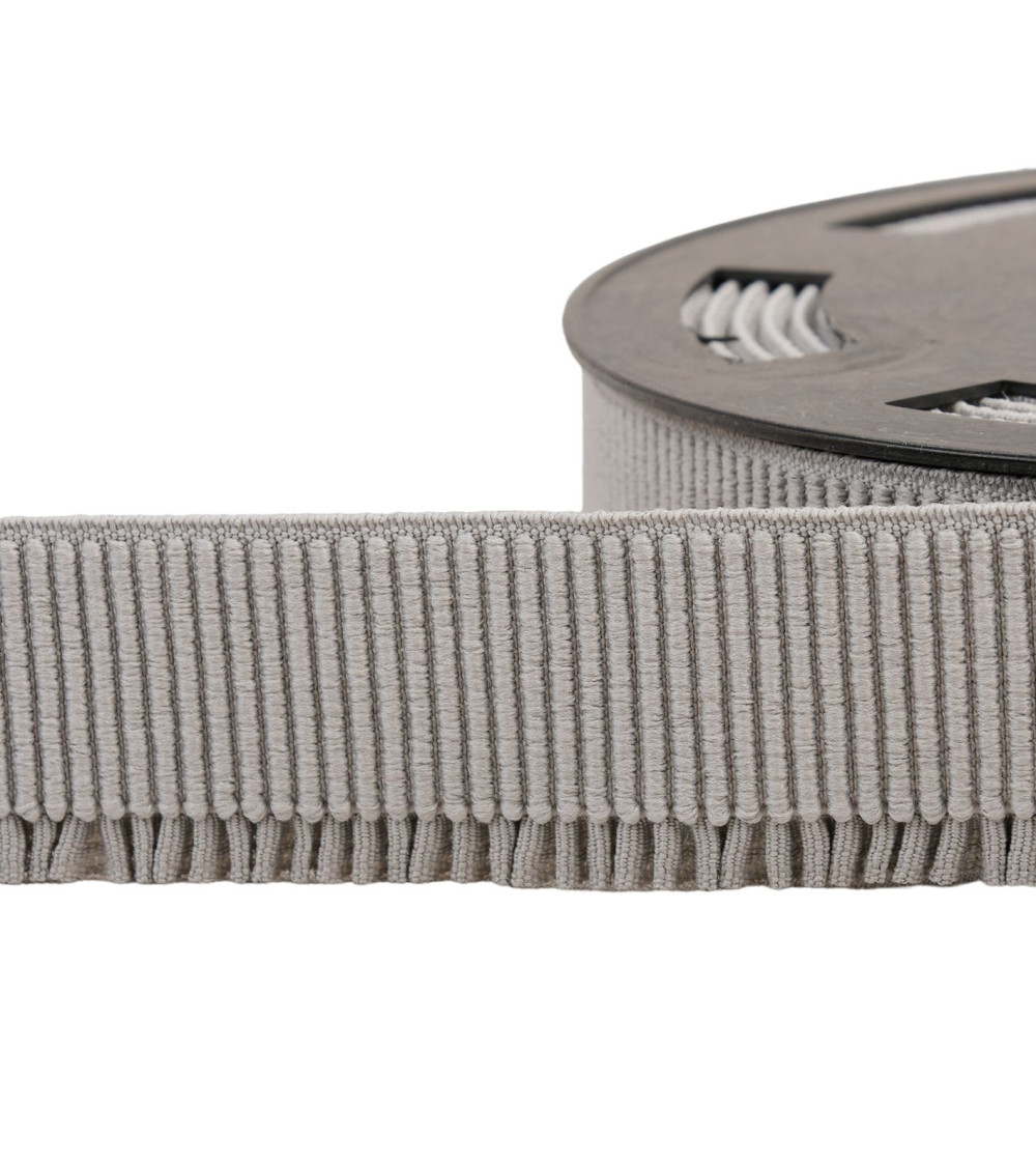 10m reel Light gray ribbed skirt lift elastic