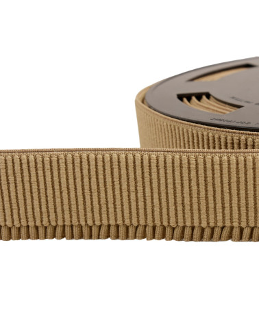Beige ribbed skirt lift elastic per meter