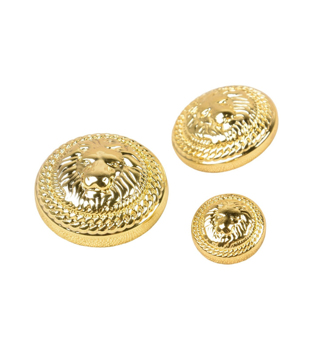 Gold flat round button