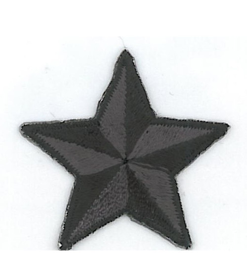 Black star iron-on patch 3.5cm