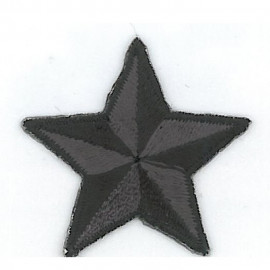 Ecusson thermocollant étoile noir 3,5cm