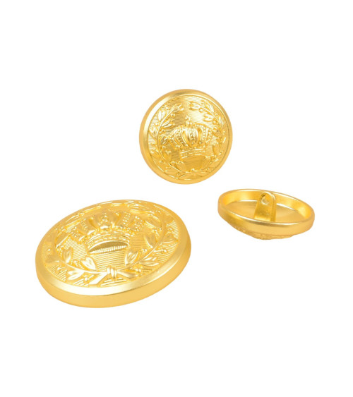 Gold flat round button