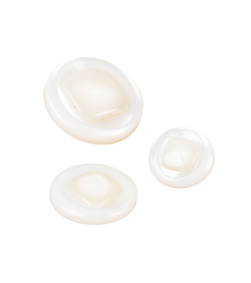 Set of 6 round buttons with ivory shank