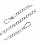 Bandoulière chaîne métal 60cm couleur argent