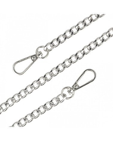 Metal chain shoulder strap 60cm silver color