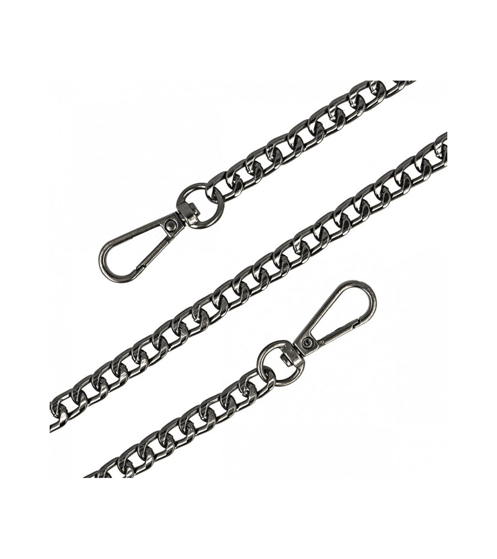 Schultergurt mit Metallkette, 60 cm, Gunmetal-Farbe