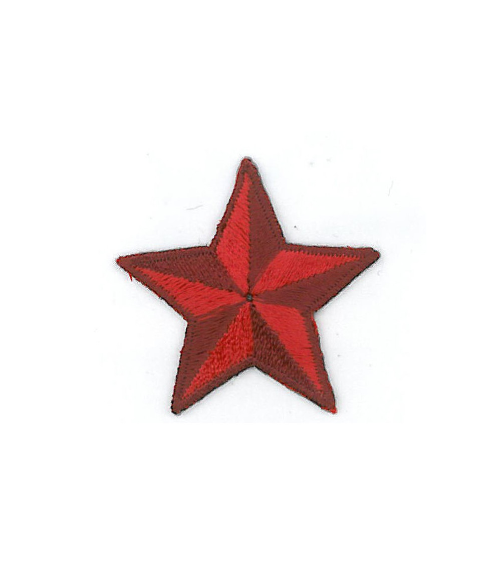 Ecusson thermocollant étoile rouge 3,5cm Ecusson thermocollant étoile rouge 3,5cm