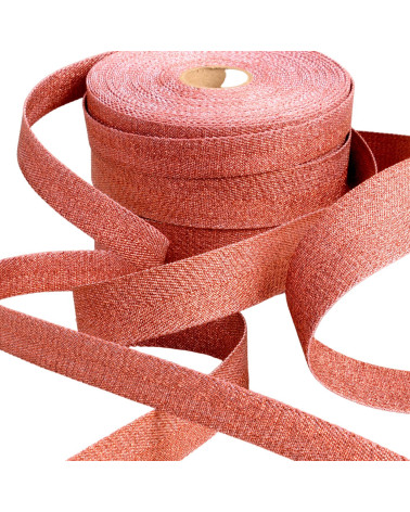 Bobine 20m sangle métallique terracotta
