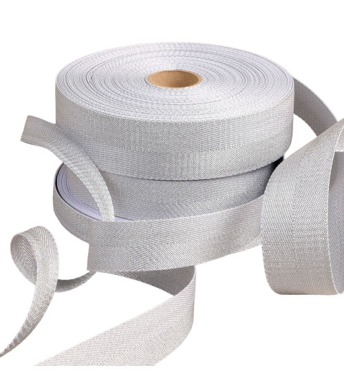 Silver metal strap per meter