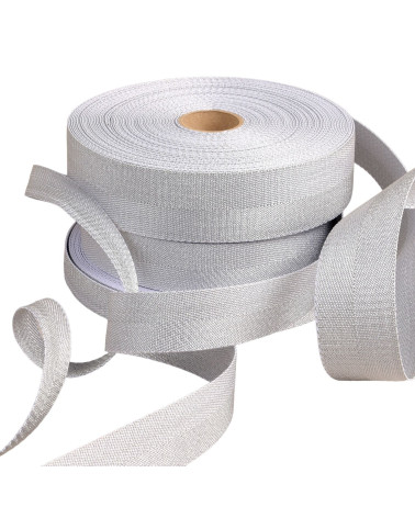 Silver metal strap per meter