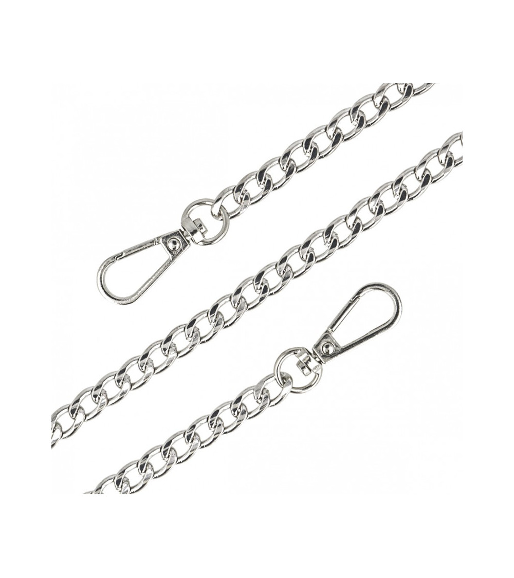 Metal chain shoulder strap 90cm silver color