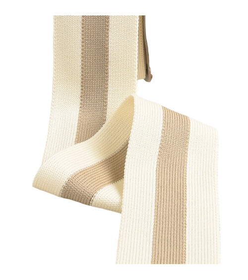 Two-tone stretch braid 40mm beige/ecru by the meter
