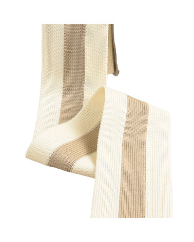 Two-tone stretch braid 40mm beige/ecru per meter