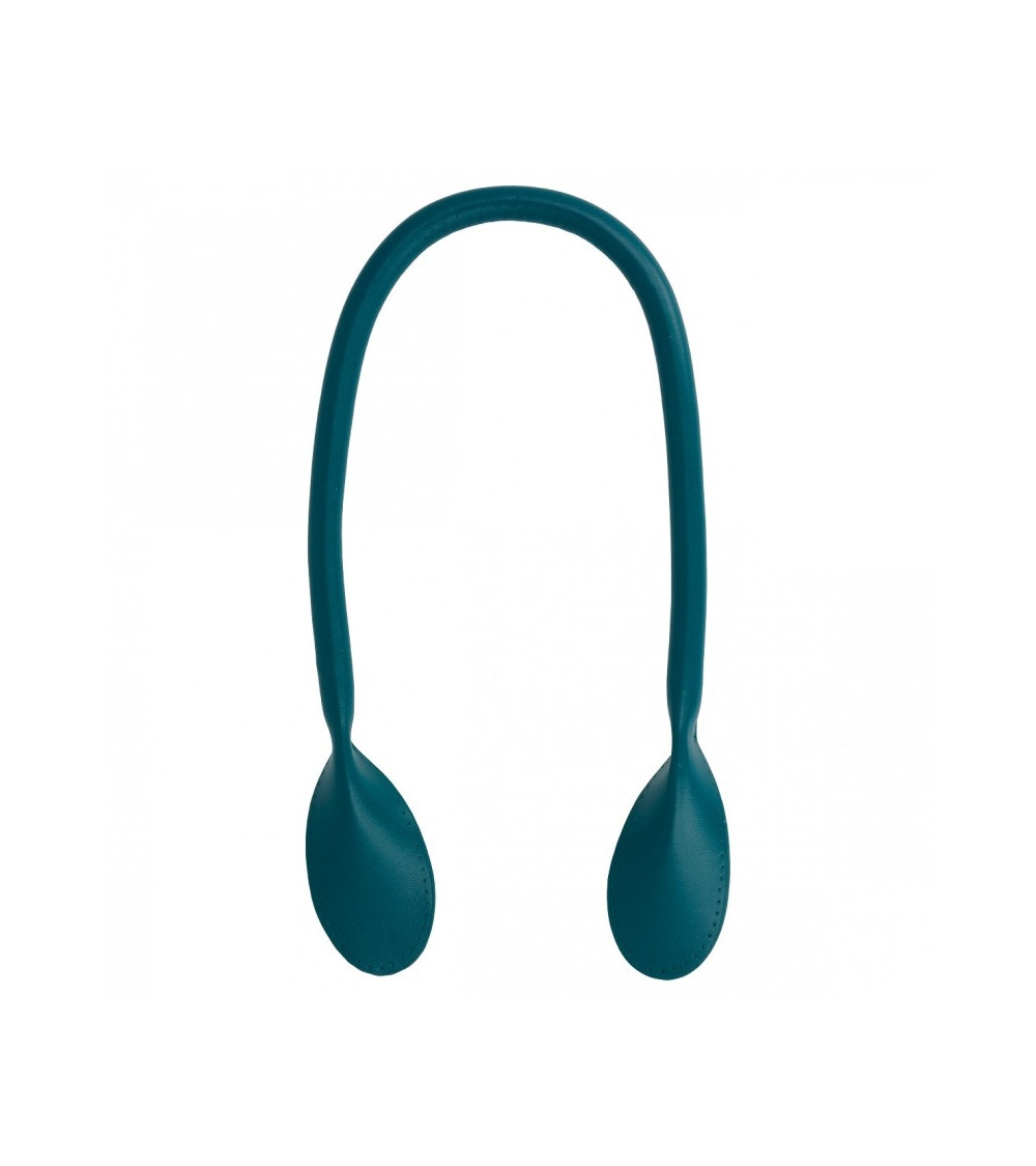 Set of 2 modern bag handles 60 mm water green