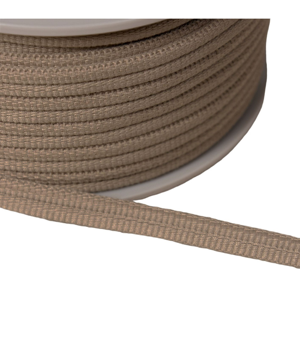20m spool Double cord 9mm beige linen