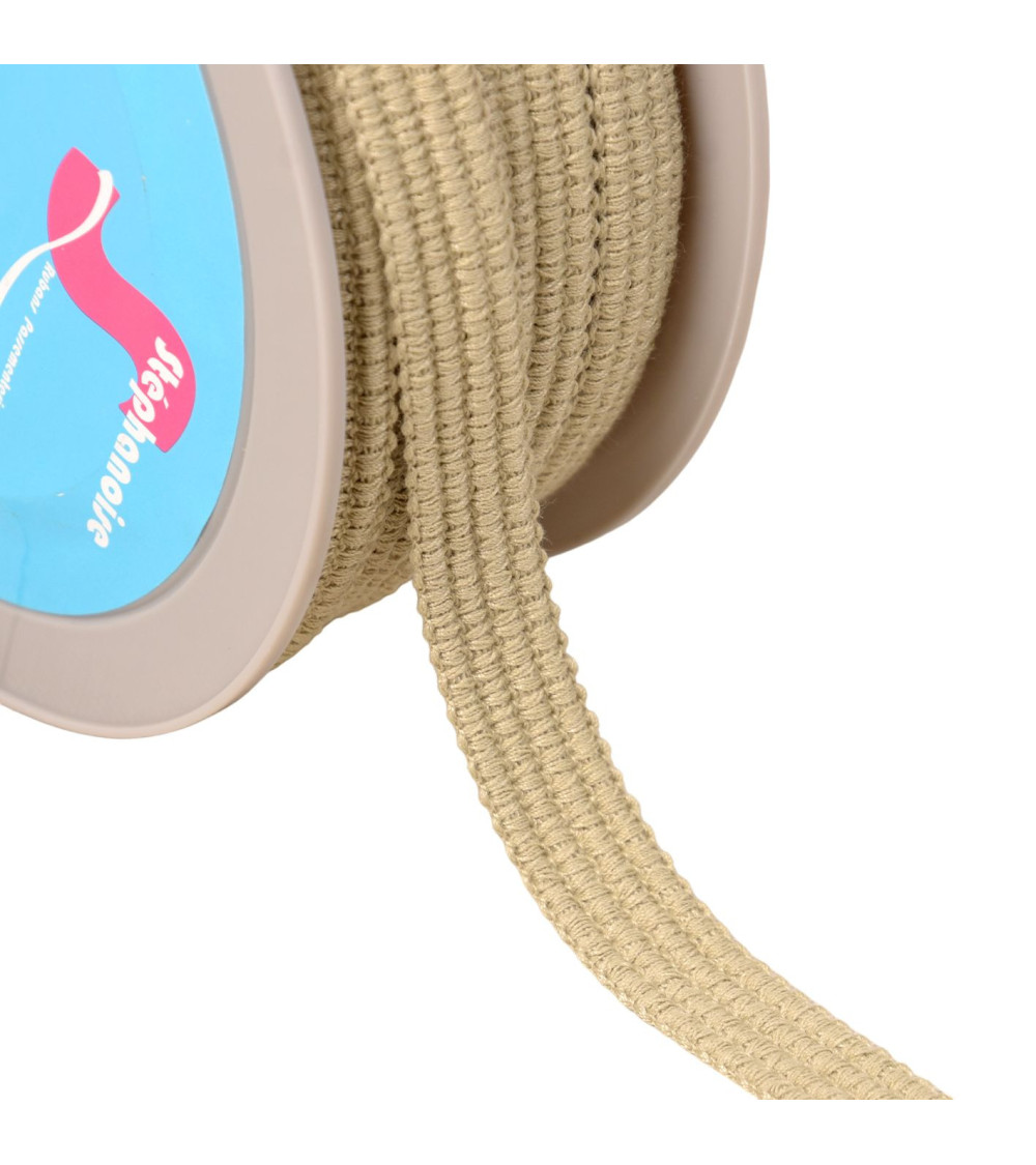 20m reel Galon four cords 15mm taupe brown