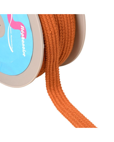 Bobine 20m Galon quatre cordons 15mm orange rouille