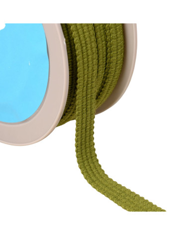 20m reel of braid with four 15mm khaki green cords