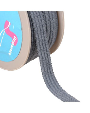 Bobine 20m Galon quatre cordons 15mm gris