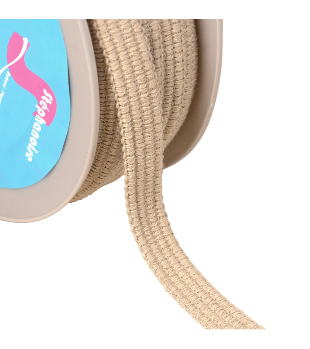 20m spool Four cords 15mm beige/gold