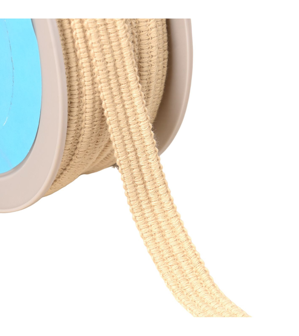 20m spool Four cords 15mm ecru/white