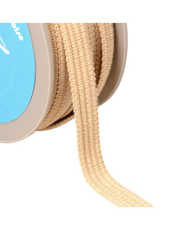 20m reel of braid four cords 15mm light beige