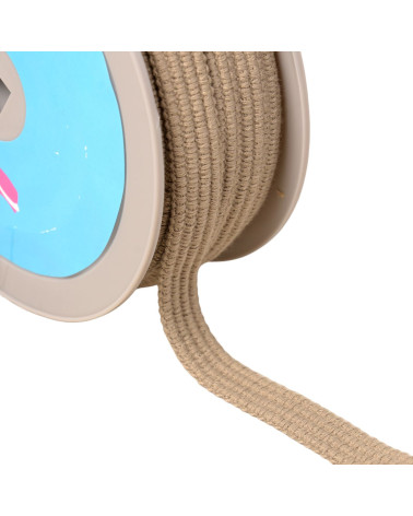 20m reel of braid four cords 15mm beige linen