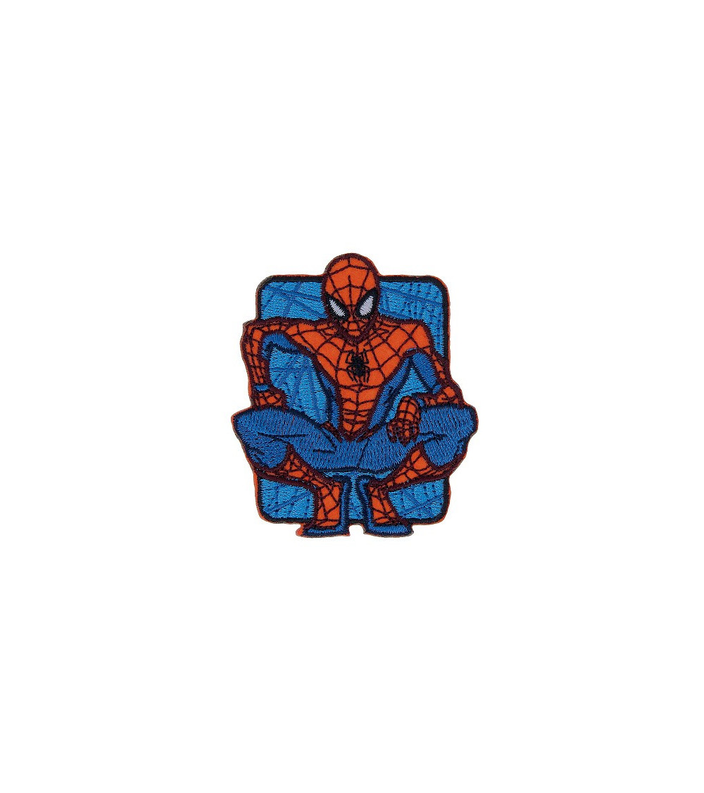 Ecusson Spiderman bleu assis 6,7 x 5,8 cm