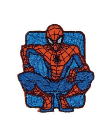 Toppa blu Spiderman seduto 6,7 x 5,8 cm