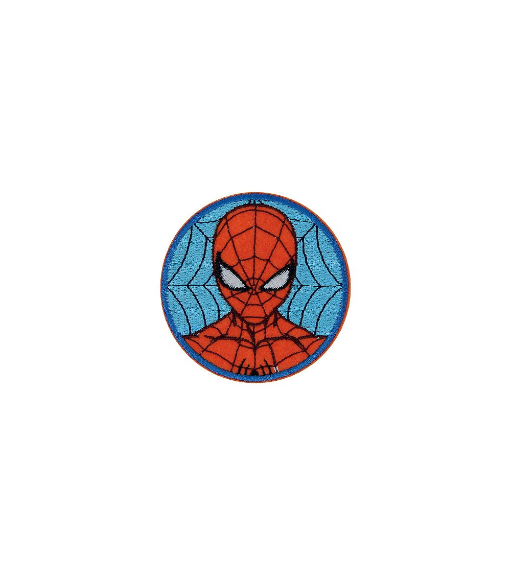 Ecusson Spiderman bleu assis 6,7 x 5,8 cm