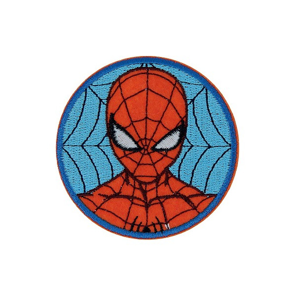 Ecusson Spiderman rouge toile d'araignée 5,8 x 5,8 cm