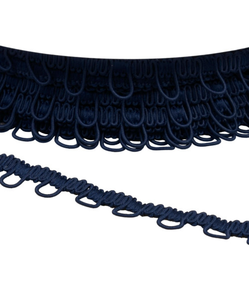 25m spool of 17mm elastic braid, navy blue