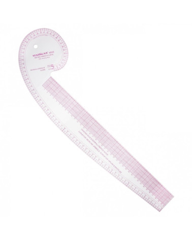 Multi-use curved ruler