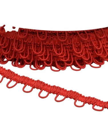 17mm red elastic braid trim by the meter