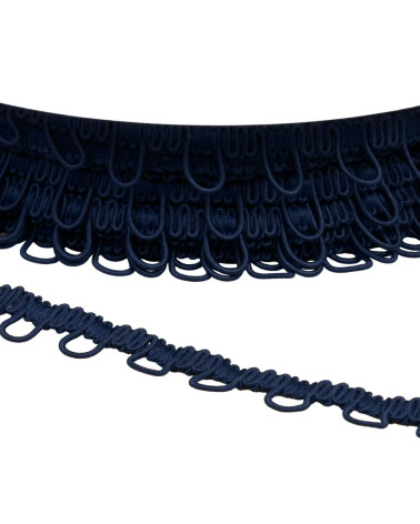 17mm navy blue elastic braid trim by the meter