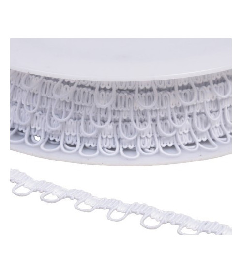 Elastic braid 17mm white per meter