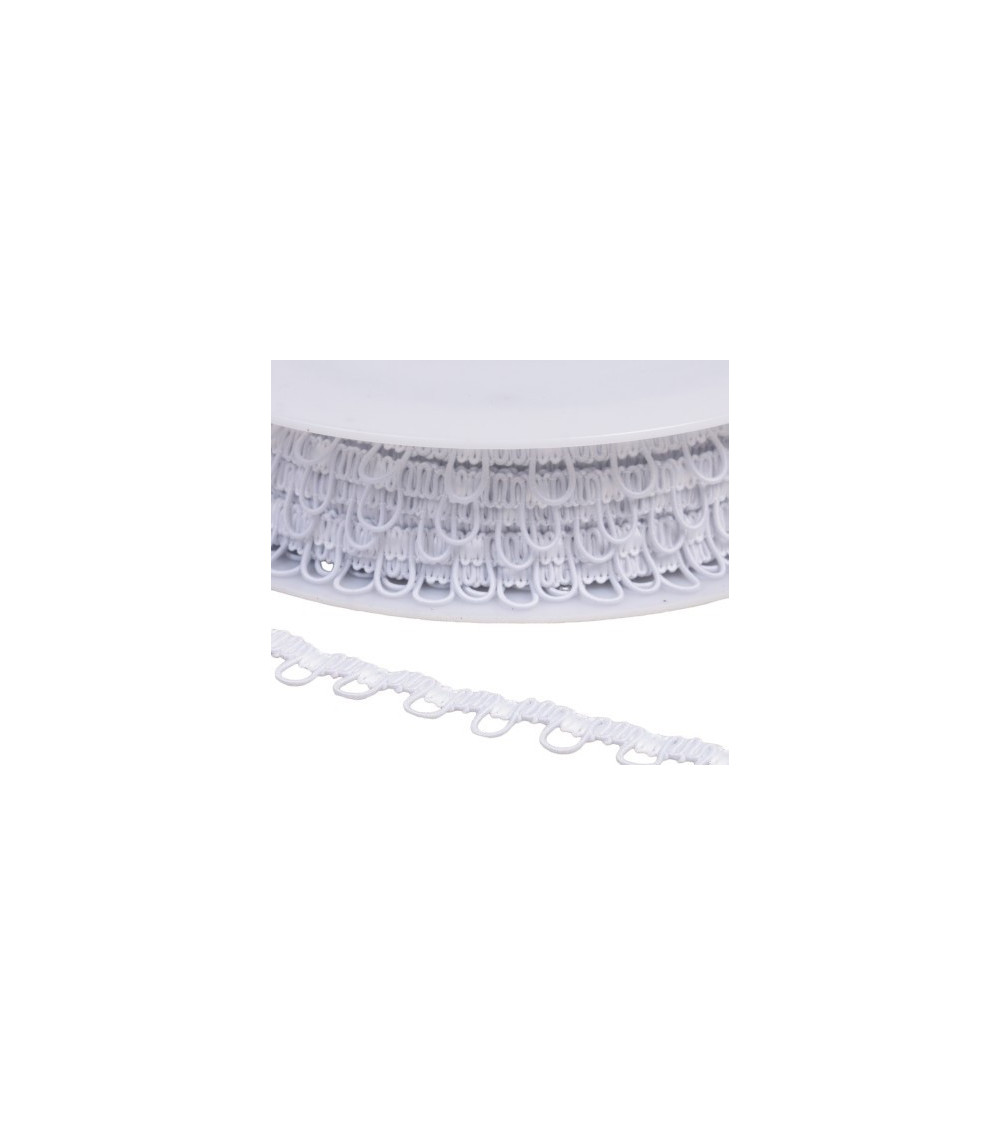 17mm white elastic braid trim by the meter