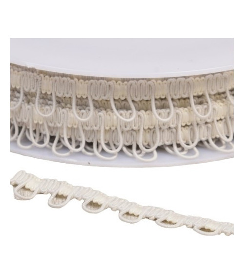 17mm ecru elastic braid by the meter