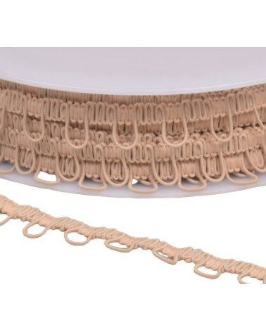 17mm flesh-colored elastic braid trim by the meter