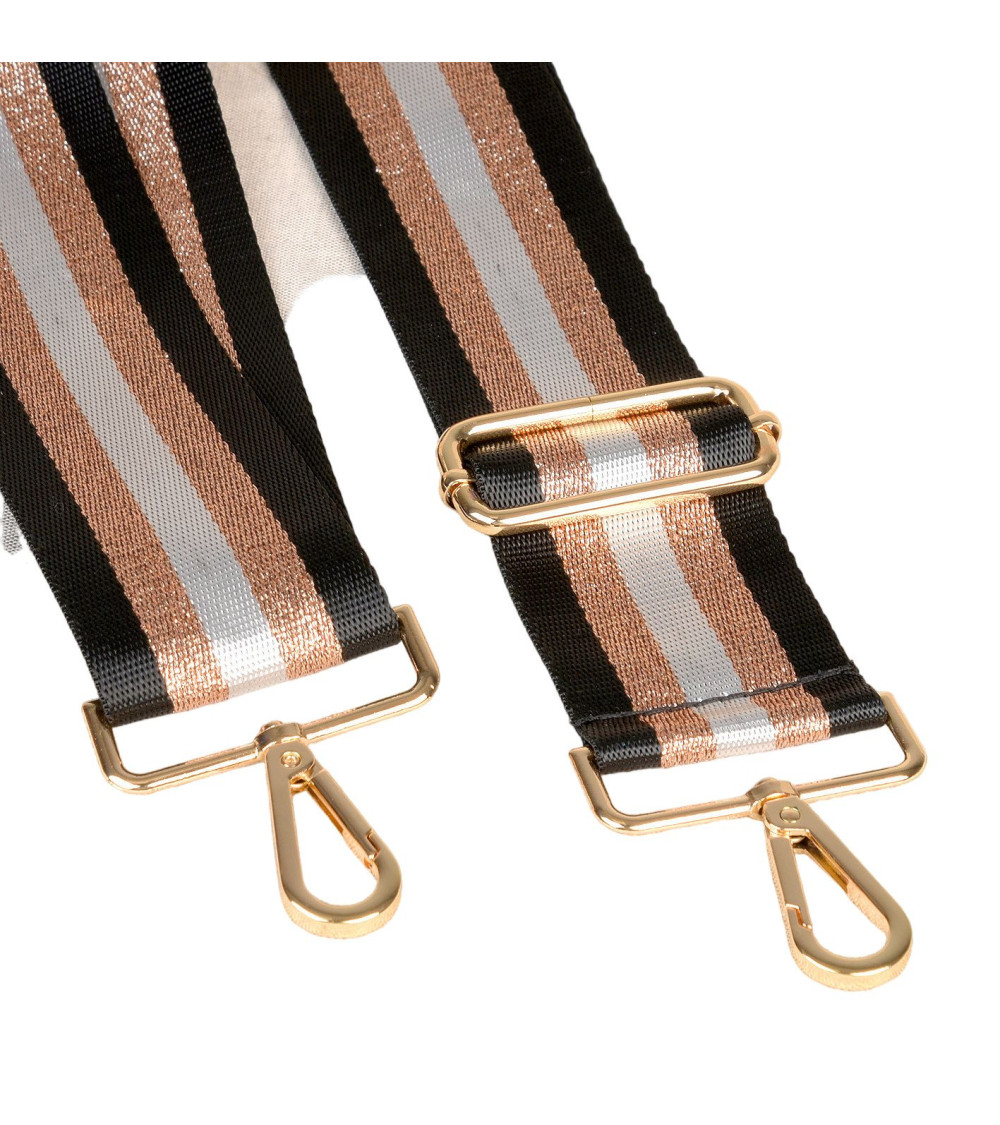 Bandolera bicolor 50x140cm negro/bronce