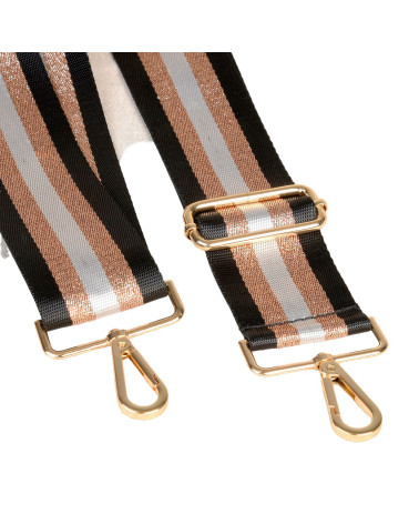 Bandolera bicolor 50x140cm negro/bronce