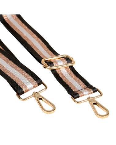 Bandolera bicolor 40x140cm negro/bronce