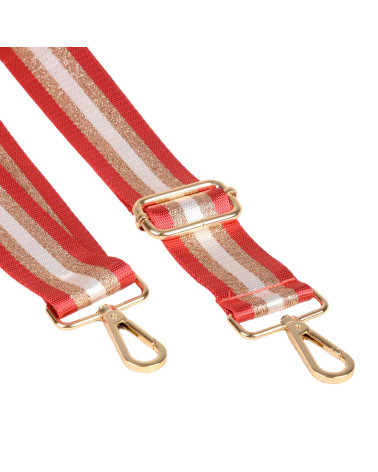 Two-tone strap shoulder strap 40x140cm red/gold