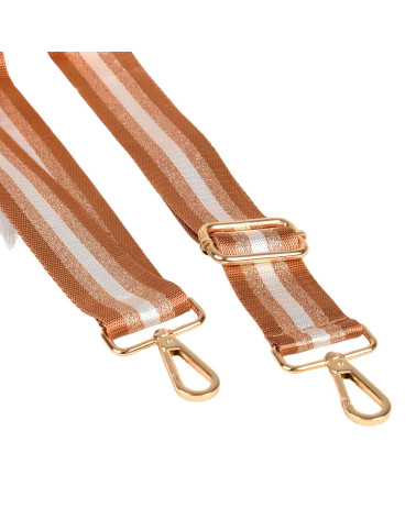 Two-tone strap shoulder strap 40x140cm brown/gold