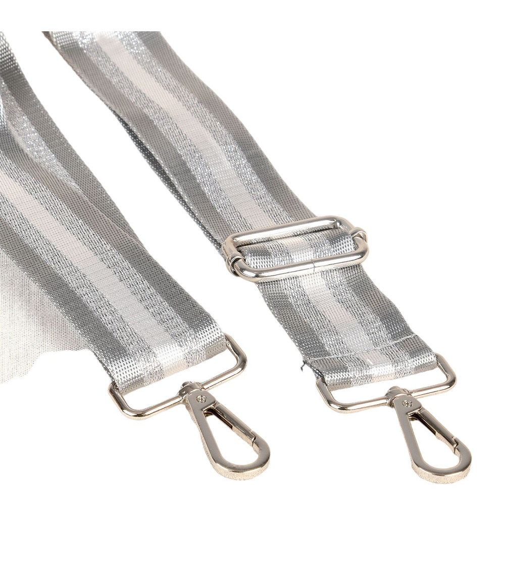 Two-tone strap shoulder strap 40x140cm grey/silver