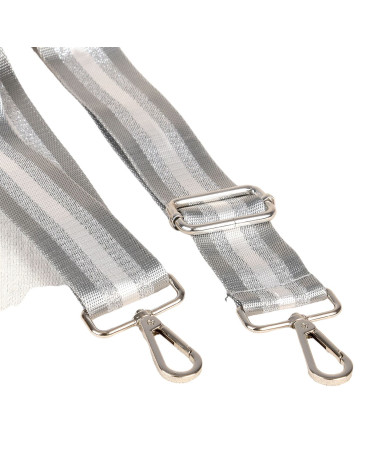 Two-tone strap shoulder strap 40x140cm gray/silver