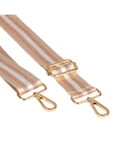 Two-tone strap shoulder strap 40x140cm beige/bronze