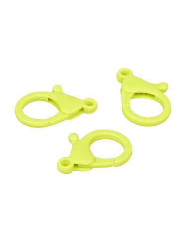 Set di 4 moschettoni in plastica 35x25mm verde anice